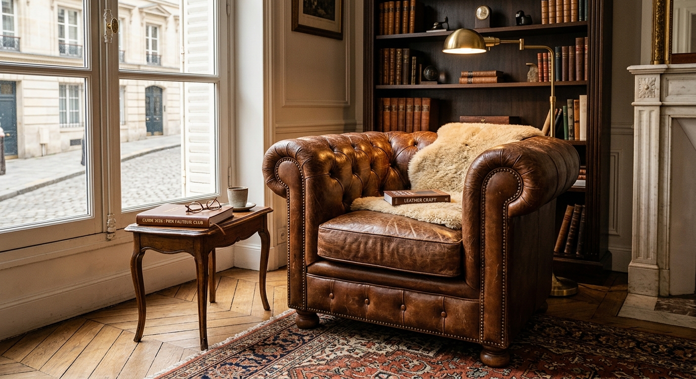 Prix d'un fauteuil club en cuir : le guide 2026